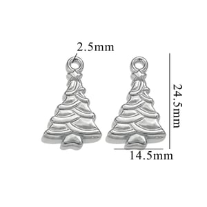 1 Piece Simple Cute Style Cartoon Tree Shape Stainless Steel  Gold Color Women's Pendant h5 